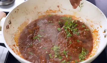 Step 7: Finishing touches for Special Baingan Masala