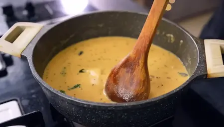 Step 2: finishing the kadhi for Marwadi Kadhi