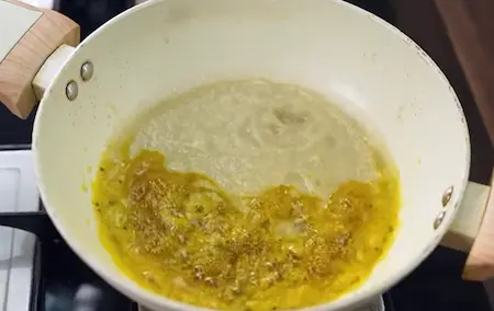 Step 4: cooking onion paste for Gajar Matar Ki Sabji