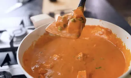 Shahi Matar Paneer Cooking