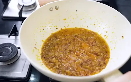 Step 3: Preparing masala base for Special Baingan Masala