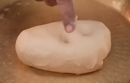 Step 3: kneading wheat flour dough for Green Garlic and Matar Paratha Recipe