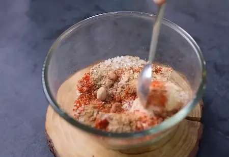 Step 2: preparing masala stuffing for varan bhaat and masala bhendi recipe