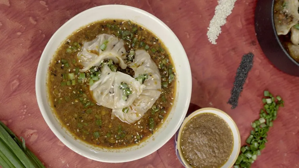 Vegetable Soupy Momos  Recipe