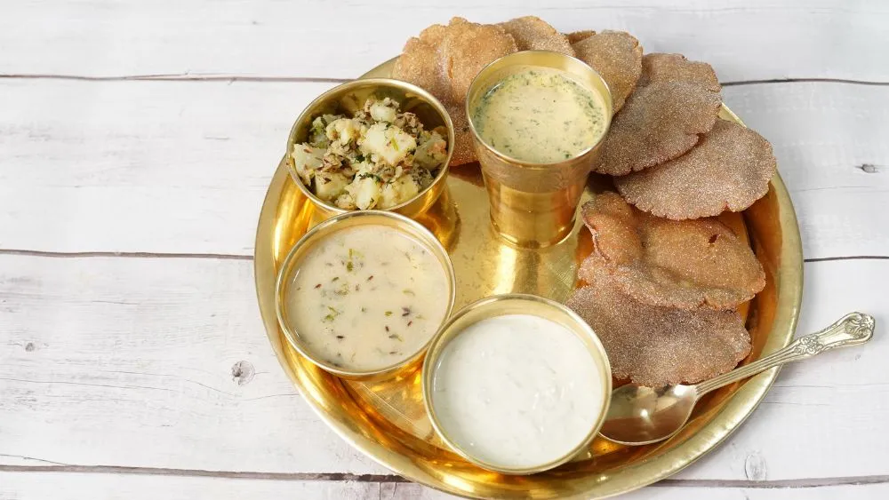 Gujarati Vrat Thali Recipe