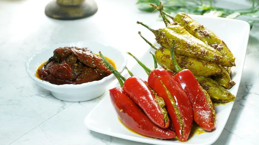 Mirchi pickle 2 ways Recipe