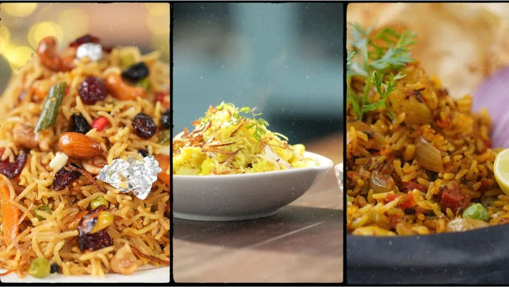 3 types of Rice Pulao  Recipe