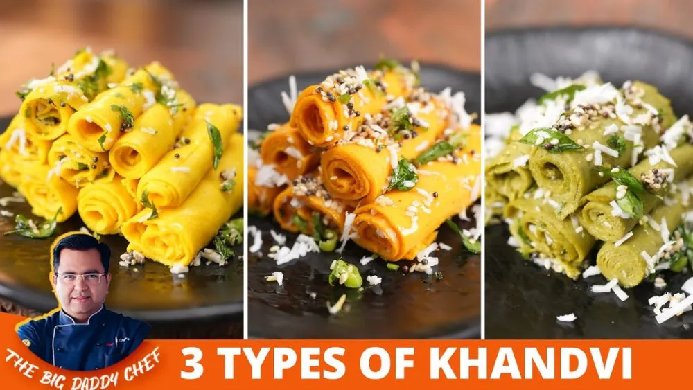 Khandvi 3 types Recipe