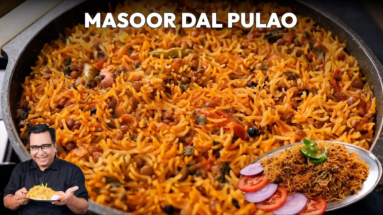 Masoor Dal Pulao Recipe