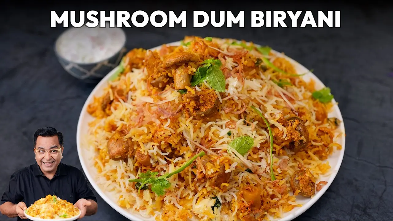 Mushroom Biryani | Mushroom Pulao Recipe