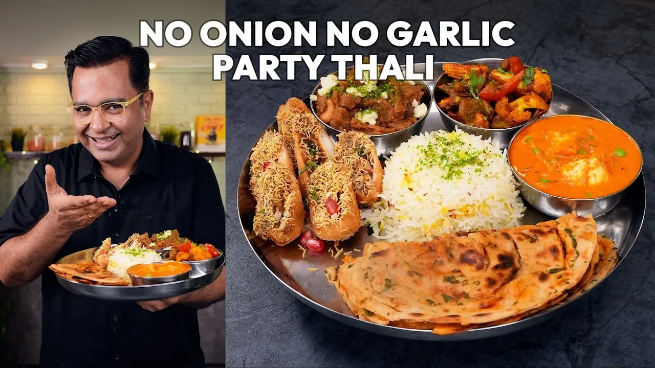 No Onion No Garlic Veg Party Thali Recipe