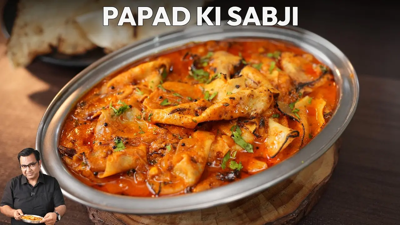 Papad Ki Sabji Recipe | Authentic Rajasthani Dahi Papad Curry